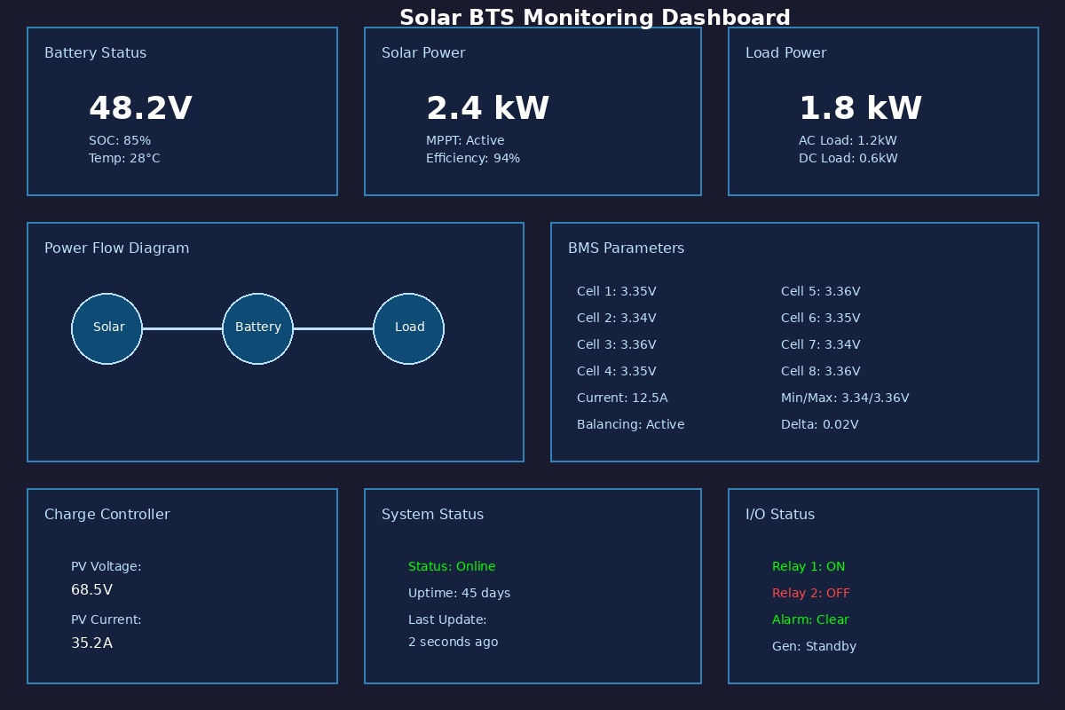 Solar Charge & BTS Monitoring System